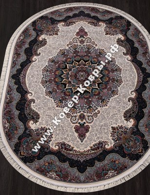Иранский ковёр Tehran 7597 Cream Овал