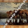 Монгольский шерстяной ковёр Hunnu сувенирный 6S1028 082